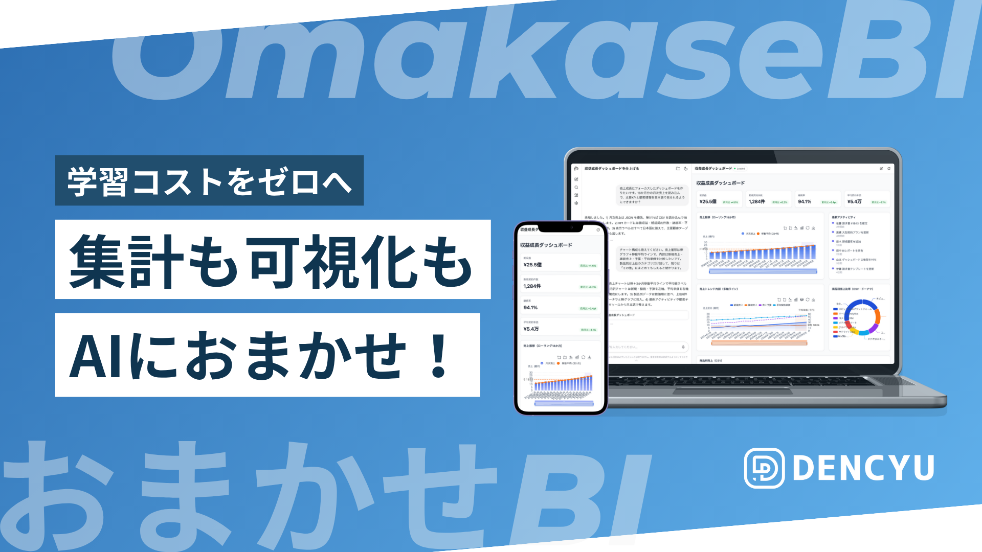 おまかせBIのダッシュボードイメージ